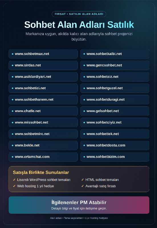 Sat�l�k Sohbet Domainleri BAKMADAN GE�ME